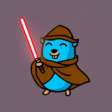 Go Blue Gopher as a Jedi