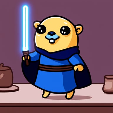 Go Blue Gopher as a Jedi