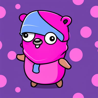 Steampink Go Blue Gopher