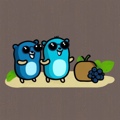 Go Blue Gopher and Blueberry