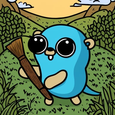 A gopher with Elvis hair becomes Go Blue Gopher with Elvis hair.