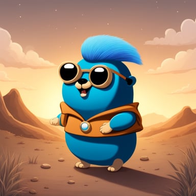 A gopher with Elvis hair becomes Go Blue Gopher with Elvis hair.