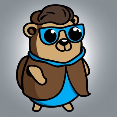A gopher with Elvis hair becomes Go Blue Gopher with Elvis hair.
