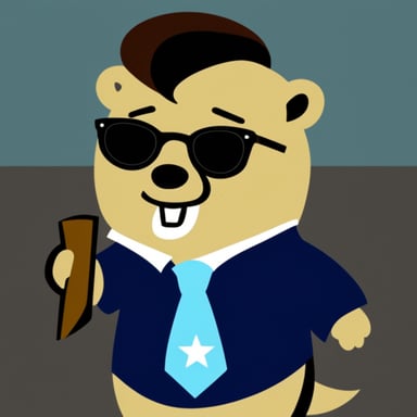 Go Blue Gopher with a haircut like Elvis Presley.