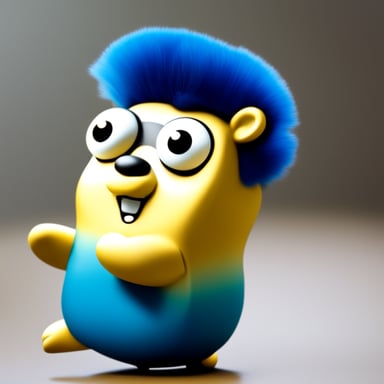 Go Blue Gopher with a haircut like Elvis Presley.