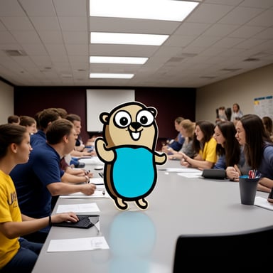 Go Blue Gopher attended a workshop designed to enhance its mascot skills and team spirit.