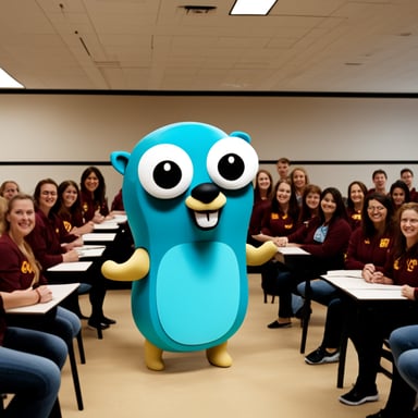 Go Blue Gopher attended a workshop designed to enhance its mascot skills and team spirit.