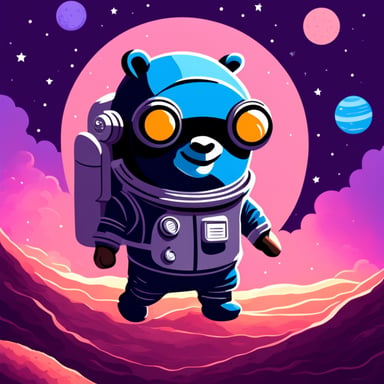 Go blue gopher as the astronaut.