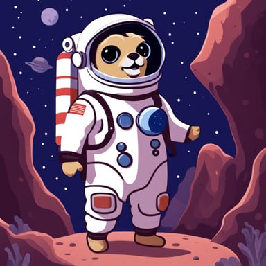 Go blue gopher as the astronaut.