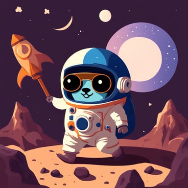 Go blue gopher as the astronaut.