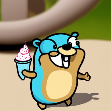 Go Blue Gopher enjoys eating ice cream.