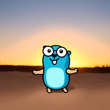 Go blue gopher is struggling with the heatwave.