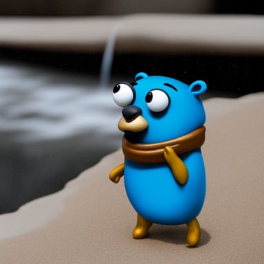 Go Blue Gopher melting during heatwave.