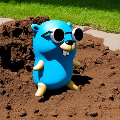Go Blue Gopher melting during heatwave.