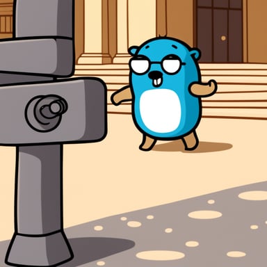 Go Blue Gopher struggles with the heat in a really hot city, finding everywhere too warm and sweaty.