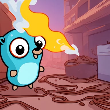 Go Blue Gopher heroically rescues animals from a burning building.