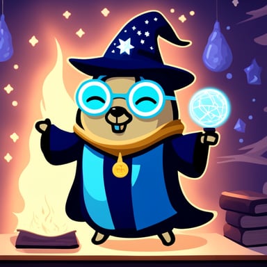 Go blue gopher as a wizard.