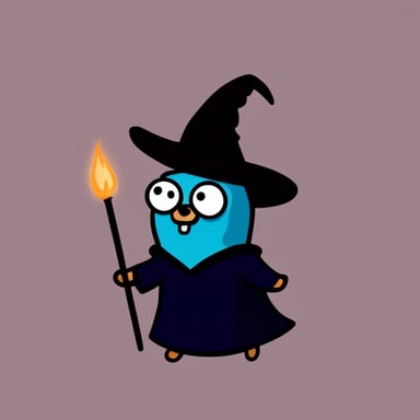 Go Blue Gopher as a scary evil wizard.