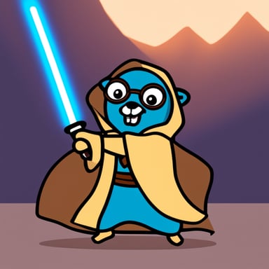 Go Blue Gopher as a Jedi.