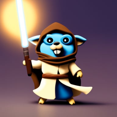 Go Blue Gopher as a Jedi.
