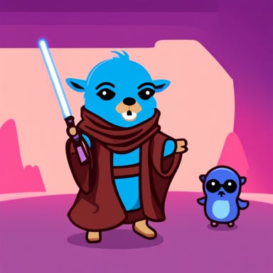 Go Blue Gopher as a Jedi.