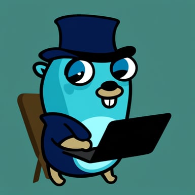 Go Blue Gopher as hacker.