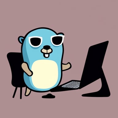 Go Blue Gopher as hacker.