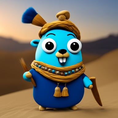 Go Blue Gopher as a Traditional Turkish Gopher