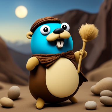 Go Blue Gopher as a Traditional Turkish Gopher