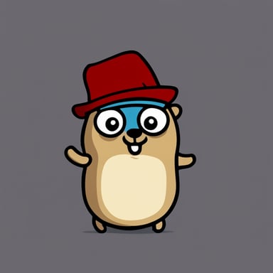 Go Blue Gopher wearing a fez