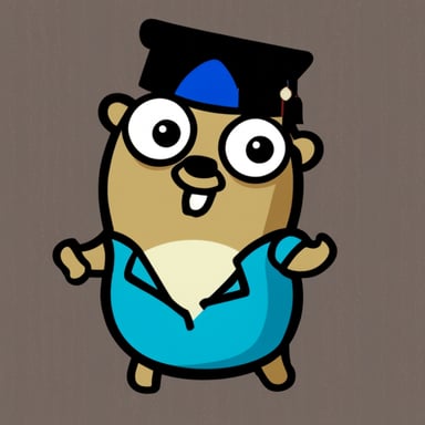 Go Blue Gopher wearing a fez