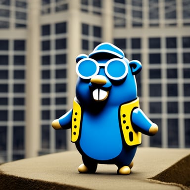 Go Blue Gopher as techno gopher in Berlin.