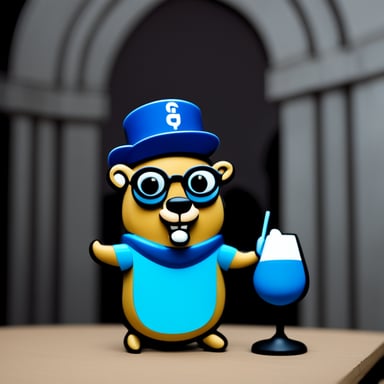 Go Blue Gopher as techno gopher in Berlin.
