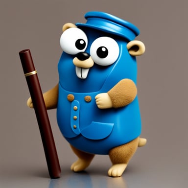 Go Blue Gopher with lederhose