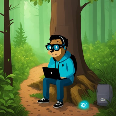A coach of go blue gophers, like at least five, is learning coding in the woods.