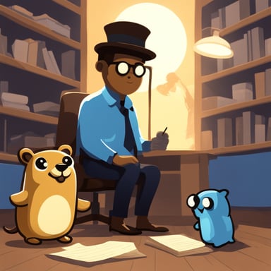 Investigative go blue gopher detective