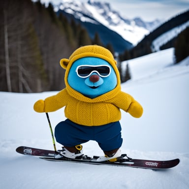 Go Blue Gopher skiing in Austria.