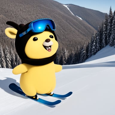 Go Blue Gopher skiing in Austria.