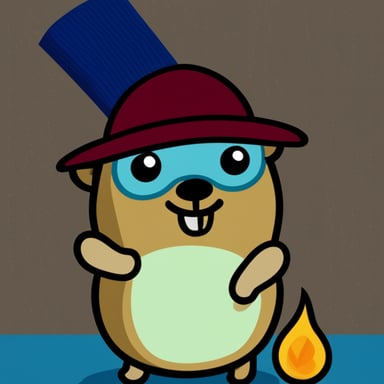 Go Blue Gopher wearing a fez.