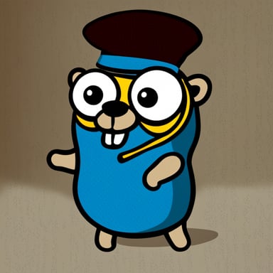 Go Blue Gopher wearing a fez.