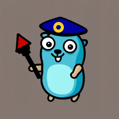 Go Blue Gopher wearing a fez.