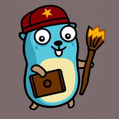 Go Blue Gopher wearing a fez.