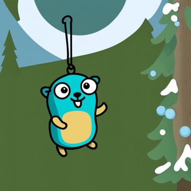 Go Blue Gopher hanging from the tree.