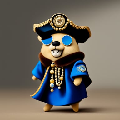 Go Blue Gopher dressed in German traditional costumes.