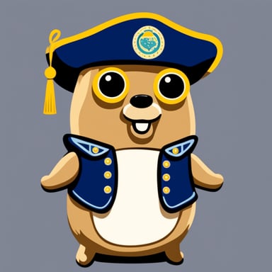 Go Blue Gopher dressed in German traditional costumes.