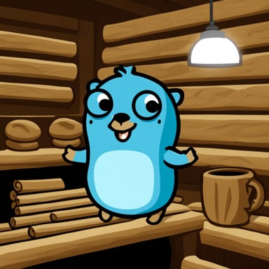 Go blue gopher in the sauna with go blue gopher friends.