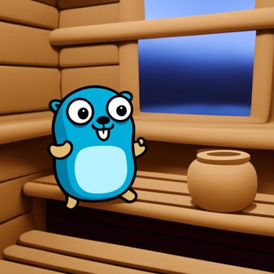 Go blue gopher in the sauna with go blue gopher friends.