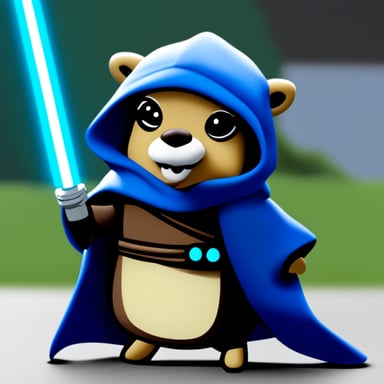 Go Blue Gopher as a Jedi.