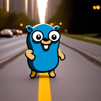 Go Blue Gopher with ruby diamonds in ad network.