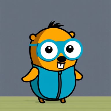 Go blue gopher as Kenny in South Park.